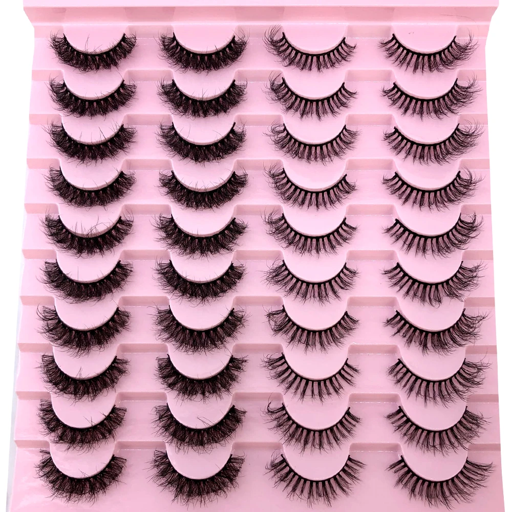 Neu: 20 Paar Natürliche Dicke Künstliche Wimpern, Lange 6D Nerz-Wimpern für Make-up und Wimpernverlängerung – Detail 19