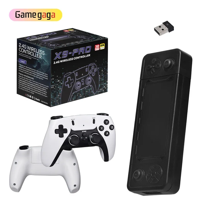 X9 Professional Gaming Stick 4K 64gb Game Console 2.4G Wireless Gamepad