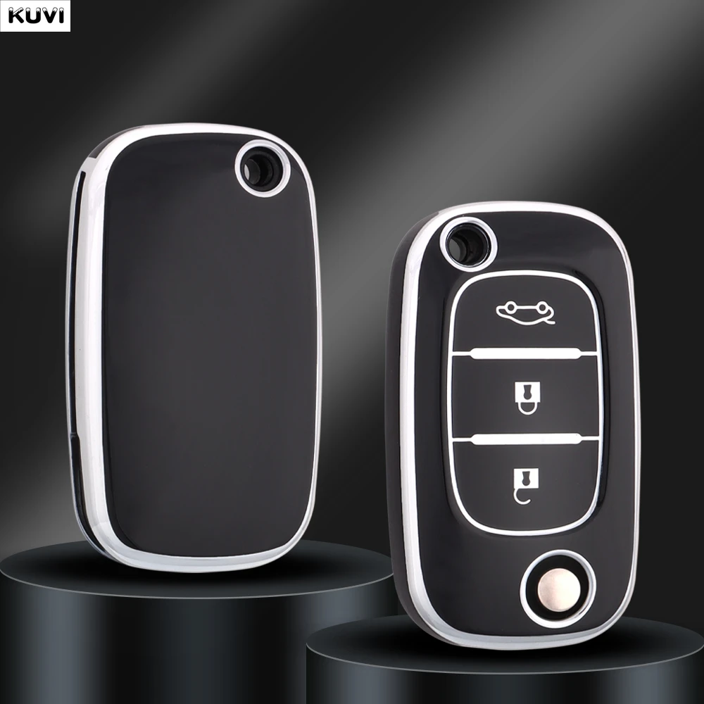 TPU Auto Klappschlüssel Fall Abdeckung Für LADA Vesta Granta XRay Kalina Priora Limousine Sport Für Renault Fluence Clio Megane Für Mercedes