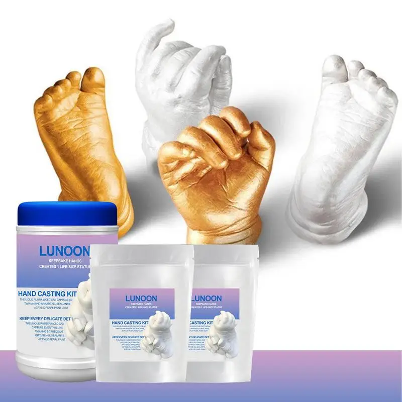 Family Hand Casting Kit Couples Hand Moulding Kit Couples for Holiday Activities Hand Mold Kits for Adults Wedding Gifts image 5