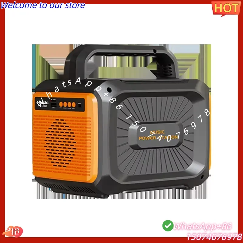 2026New 100W Outdoor Portable Generator LiFePO4 Battery Power Station Bluetooth Speaker LED Light Solar Powered Supply