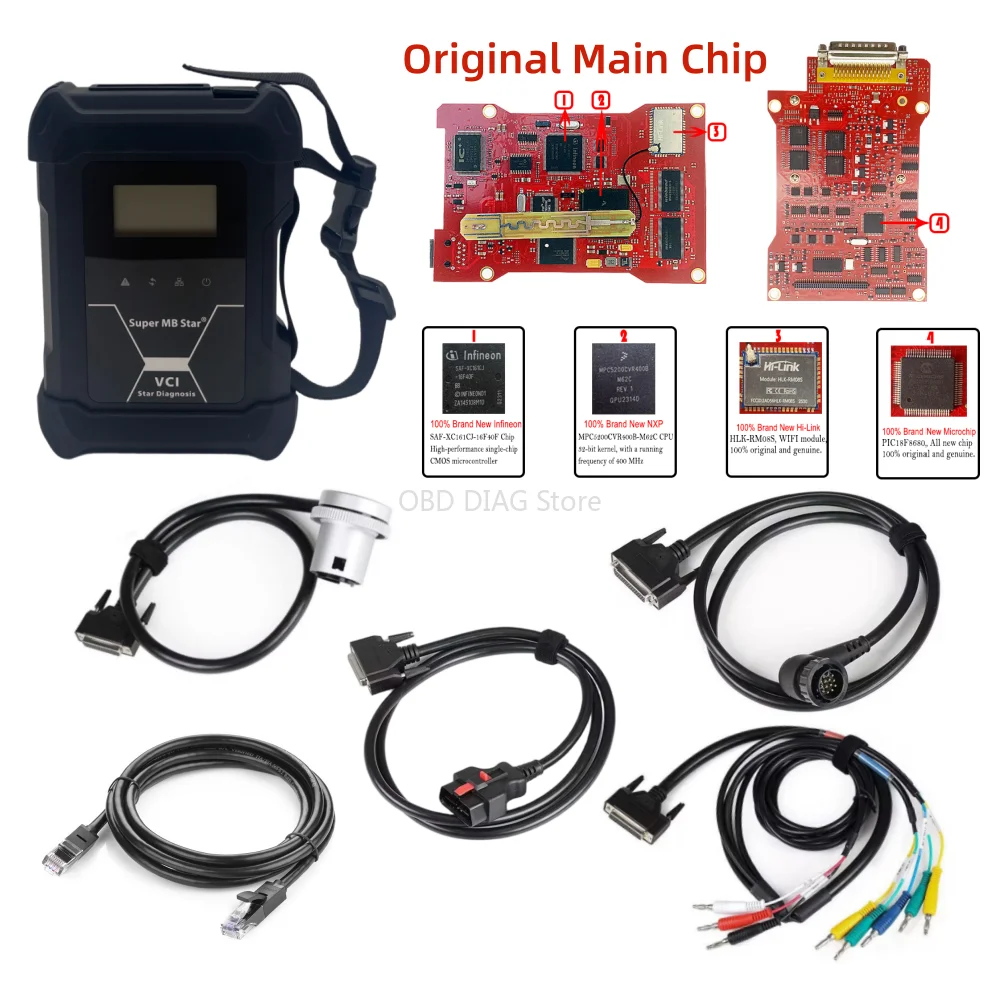 New Design Super MB Star with full software Xentry Monaco DTS Diagnostic tool for Benz Car/Truck PK MB Star SD Connect C4