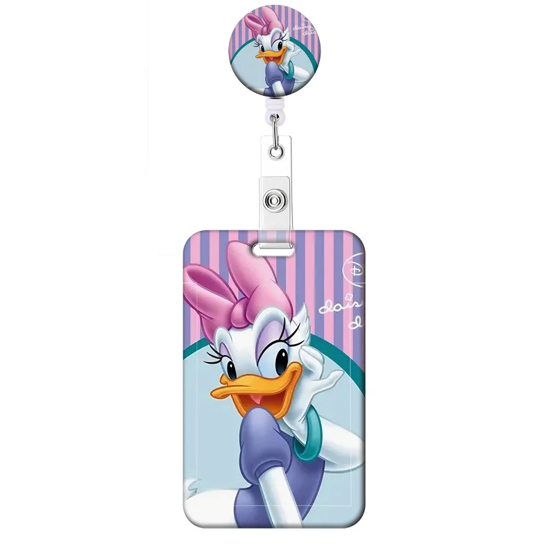 Disney Daisy Duck Lanyard für Key ID Kreditkartenhülle Pass Phone Charm Umhängebänder Ausweishalter Skalierbarer Clip Zubehör Yoyo