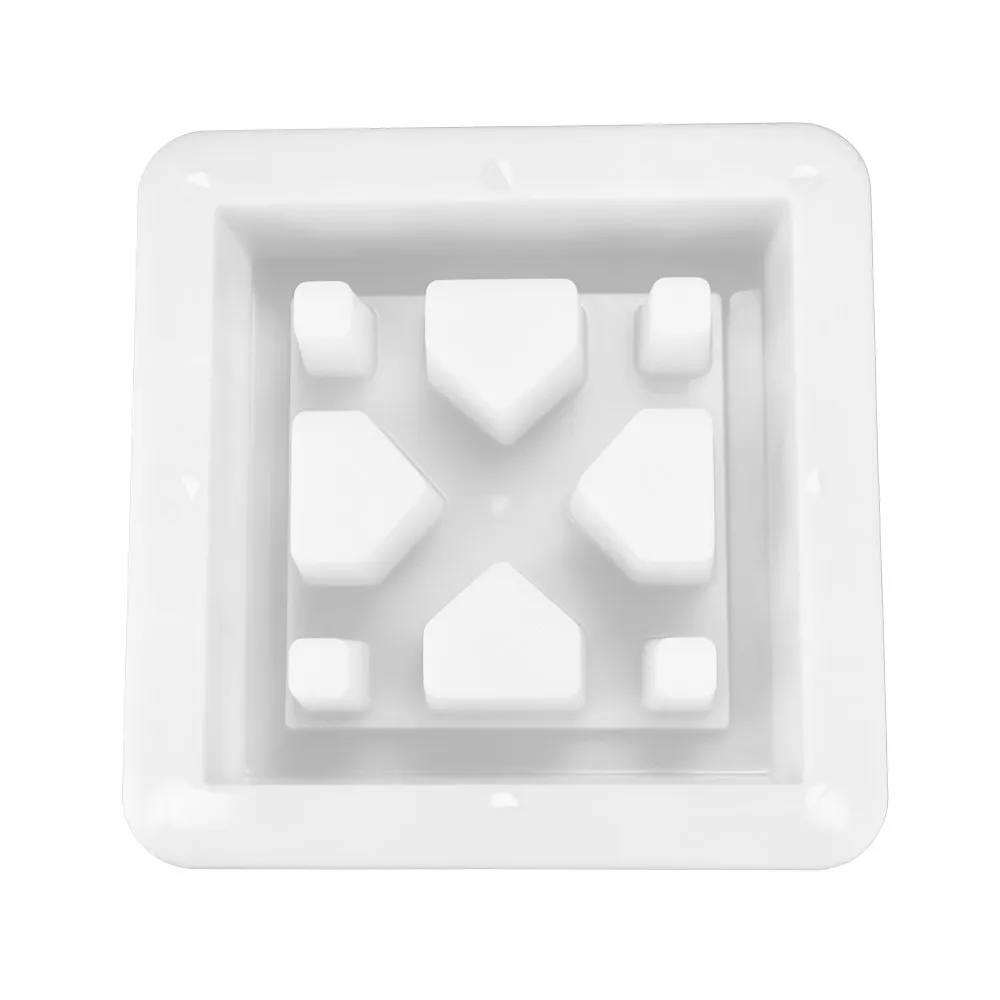 Plastic Hollow Brick Mold 20*20*6cm Square Cement Antique Brick Mold 3D Carving Anti-Slip Wall Brick Mould Garden Wall