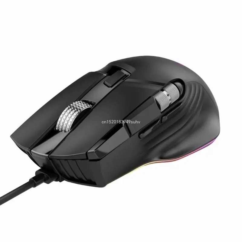 High Precise Wire Gaming Mouse With 1200-12400DPI Customizable ARGB Lighting Type Wire Precise Mouse Superior Control