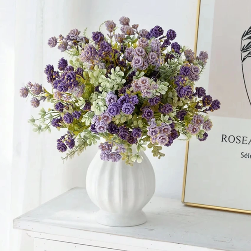 

Silk Artificial Flower Wedding Home Room Decor Nuptial Sala Room Outdoor Distinctive Bridal Bouquet Vase Pretty Photography Prop