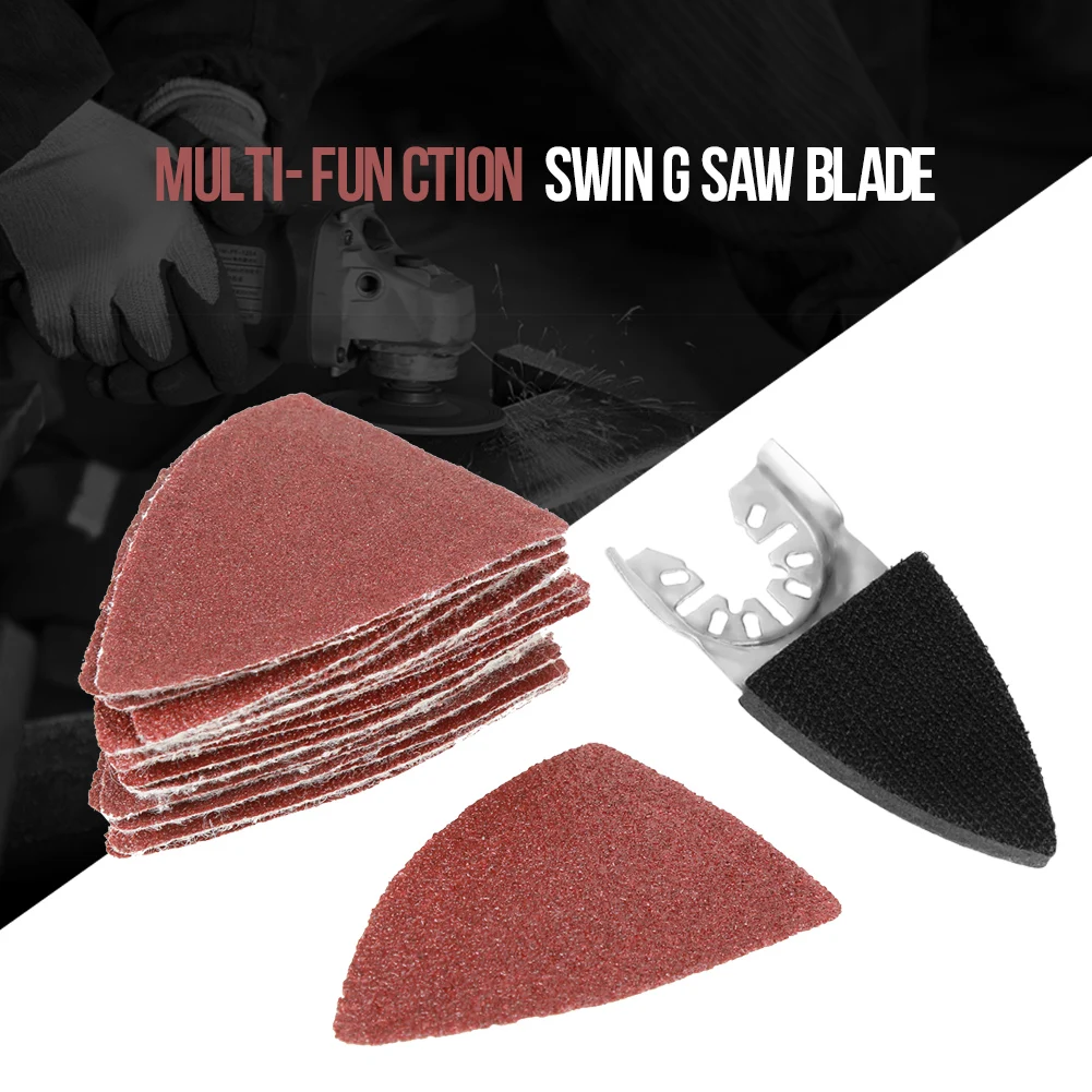 82pcs Sandpaper Triangle Sander Sand Paper Hook Loop Sanding Sheet Abrasive Discs For Polishing Grit