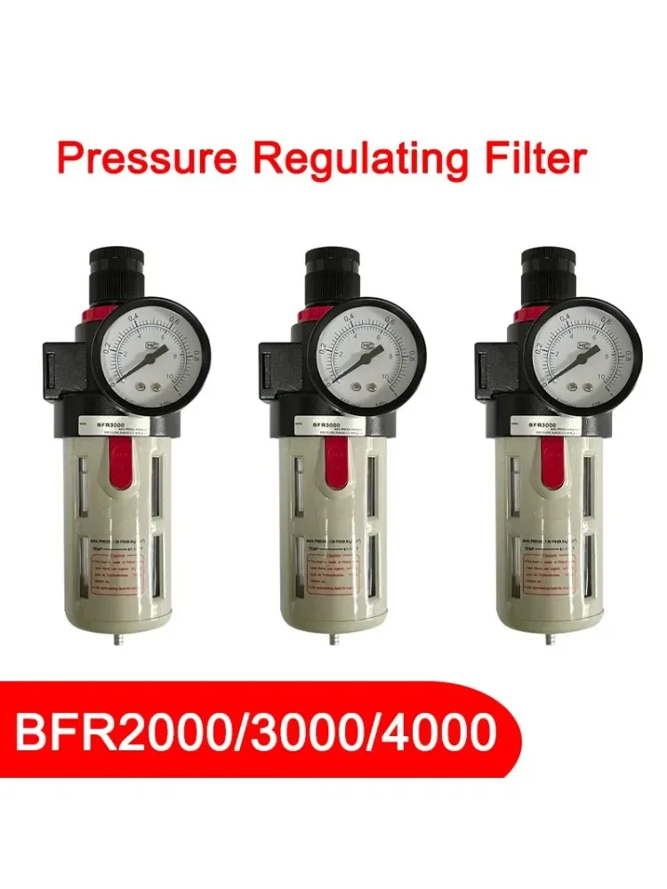 

BFR2000 BFR3000 BFR4000 1/4 3/8 1/2 Air Compressor Oil Water Separator Filter Regulator Air Source Processor Manual Drainage