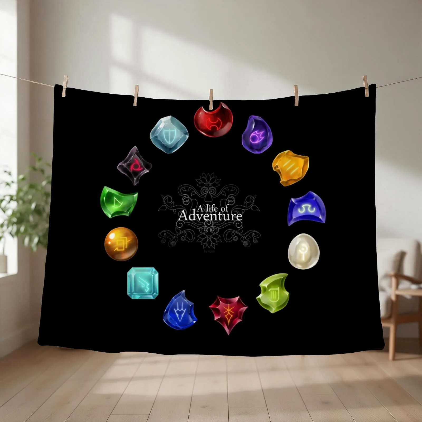 A Life of Adventure Throw Blanket couch cozy soft plush fuzzy picnic outdoor blanket