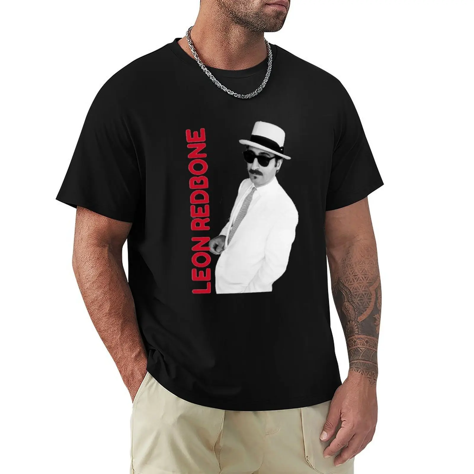 Leon Redbone - Photograph T-Shirt croswit shirt man plus size tops man clothes customizeds T-shirt men