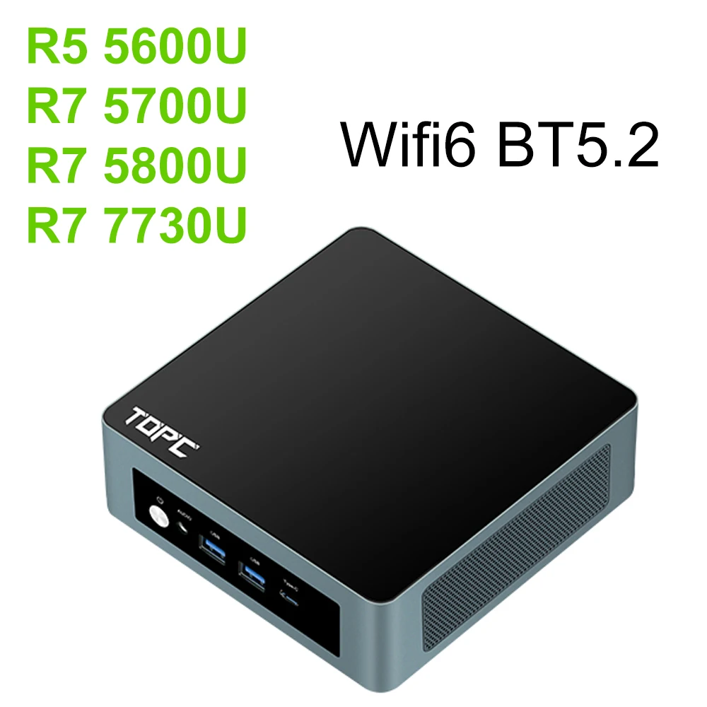 SZBOX R5 5600U/R7 5700U/R7 5800U/R9 5900H/R5 7530U/R7 7730U Mini PC Windows 11 DDR4 3200Mhz Pcie 3.0 NVMe SSD Wifi6 BT5.2