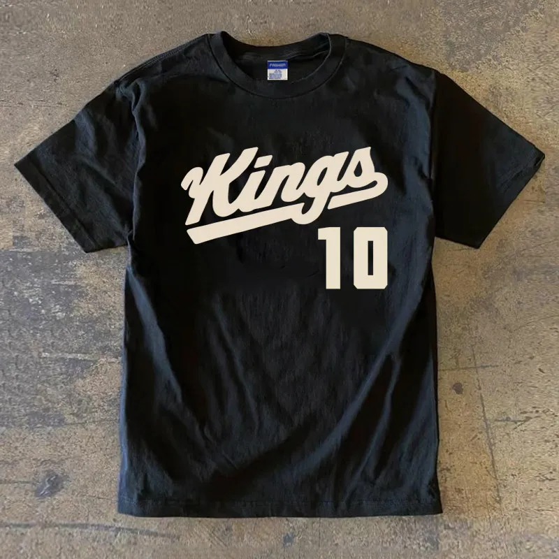 

2026 Pure Cotton King Team Fox No. 10 Jersey Men's Short-sleeved T-shirt Black - American Niche Fan