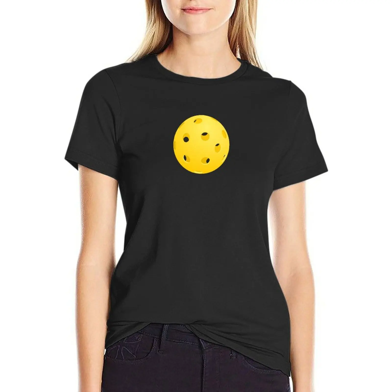 PICKLEBALL! (yellow) T-Shirt oversized lady clothes female funny Woman clothes