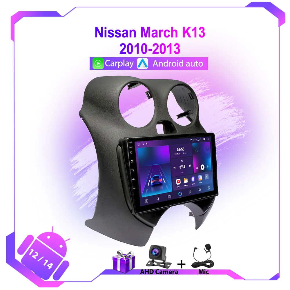 

Android Carplay Auto For Nissan March K13 2010-2013 Car Radio Navigation GPS Head Unit BT Multimedia Video Player DSP Stereo