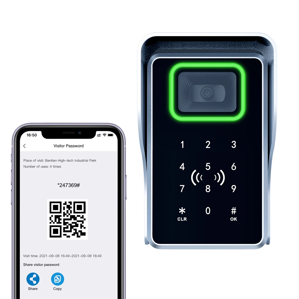 Cabo Ethernet NFC QR Code Scanner, 13,56 MHz, ISO 14443A, Controle de Acesso, QR Code Acesso Máquina Controle