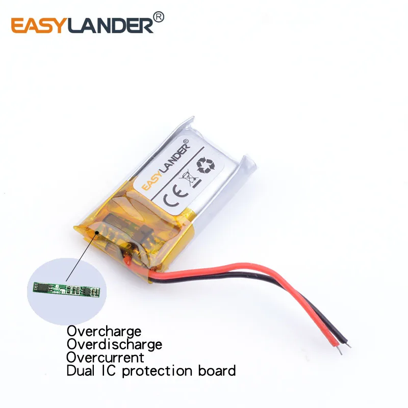 Batterie lithium-ion aste 601218 3.7V 80mAh, 3 pièces/lot, Eddie ion Li polymère pour casque Bluetooth, jouets MP4 lunettes 3D intelligentes