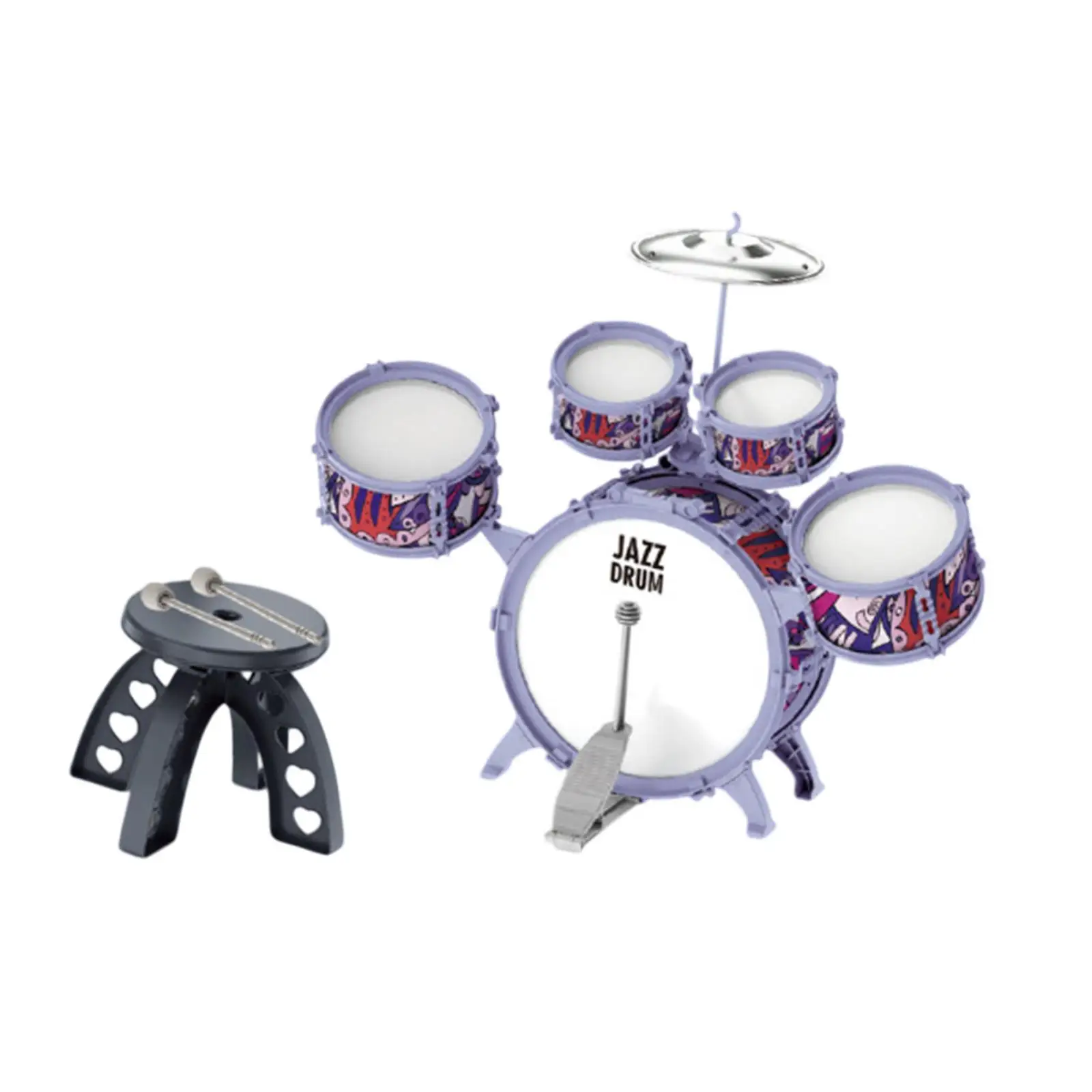 

Детский джазовый барабанный набор для раннего музыкального развития, подарок на день рождения, для выступлений на сцене, для дошкольников, на День защиты детей
