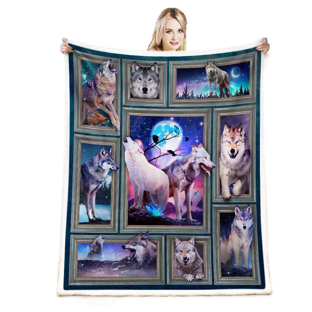 

Wolf Blanket,Wolf Gifts For Men Throw Blanket, Wolf Gifts For Women Girls,Wolf Gifts For Wolf Lovers,Soft Warm Cozy Wolf