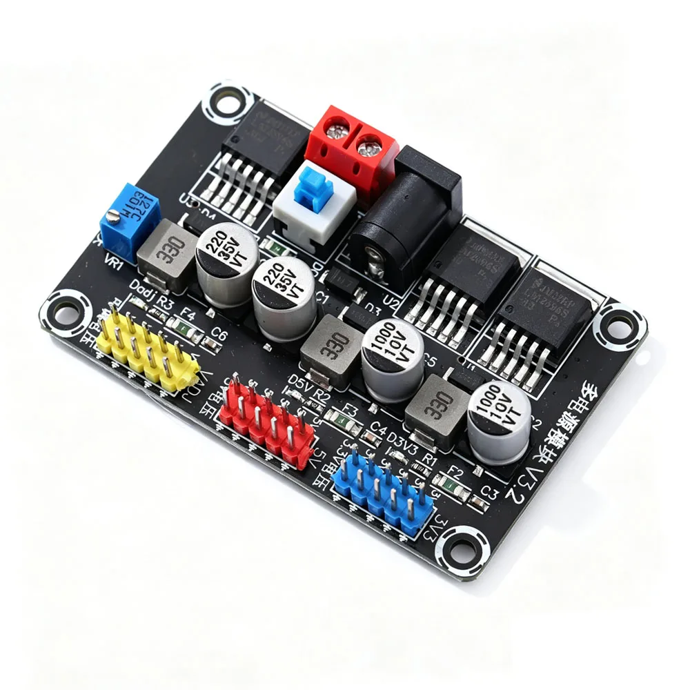 LM2596 DC-DC Adjustable Buck Converter Step-Down Module 7V-25V to 3.3V/5V Regulated Power Supply Board for Arduino Smart Car