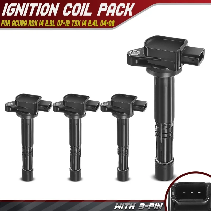 

4PCS Ignition Coil for Acura RDX RSX TSX Honda Accord Civic CR-V 2000-2012 GN10370 099700-070 099700-116 30520-RRA-007