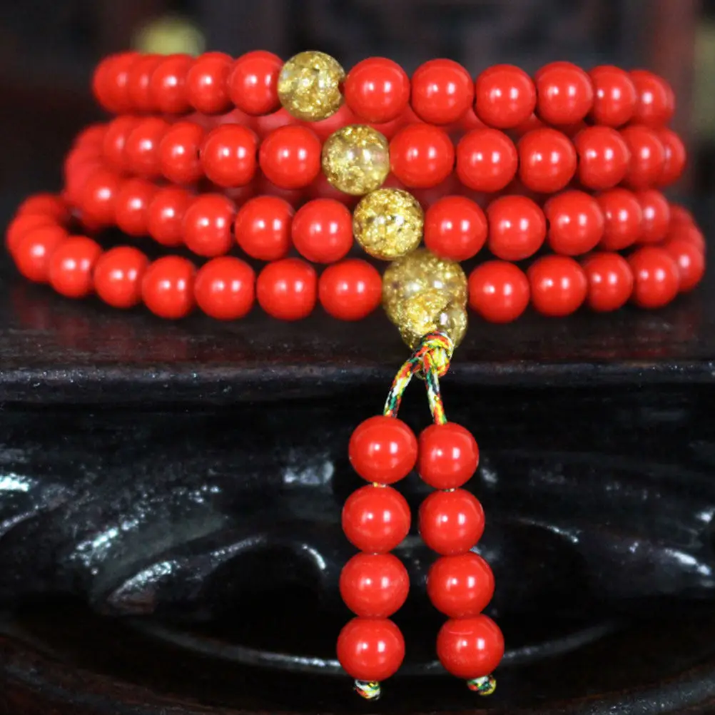 Natural 108 Buddha Beads Bracelet Buddhism Style Durable Chic Bangle for Men Women Casual Official Gift Jewelry