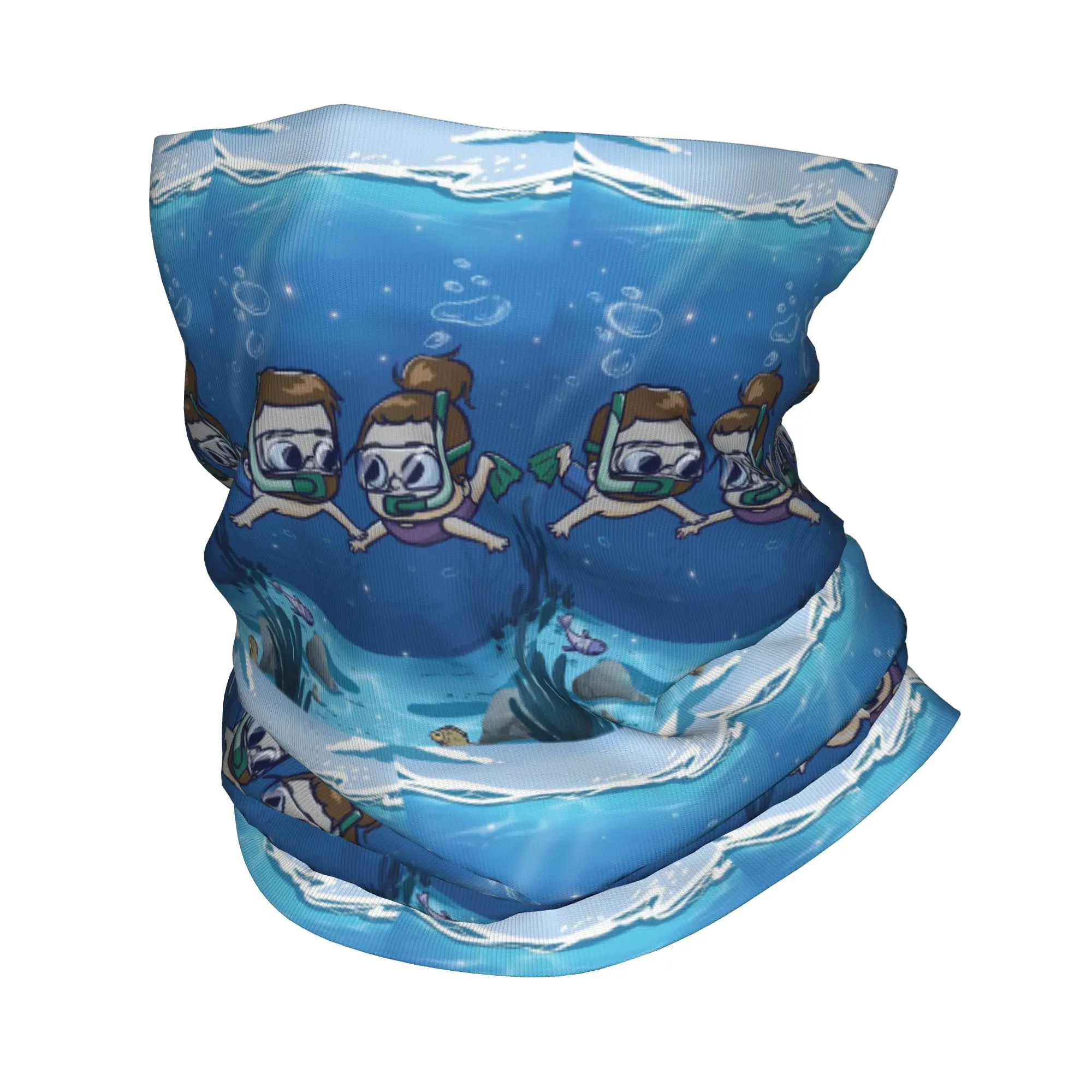under water couple Pibubear Bandana Neck Cover Printed Magic Scarf Multifunction Headwear Hiking Fishing For Men Women