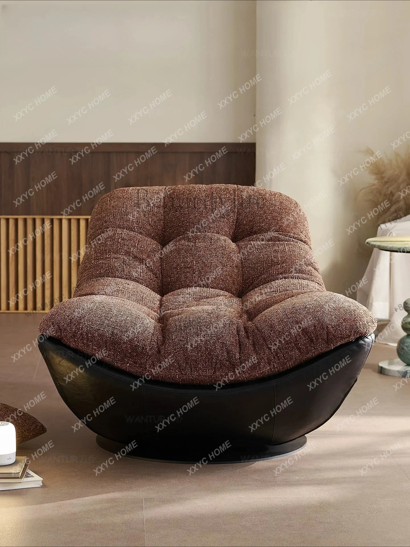 creative lazy swivel chair Italian light luxury simple lazy modern down recliner single sofa