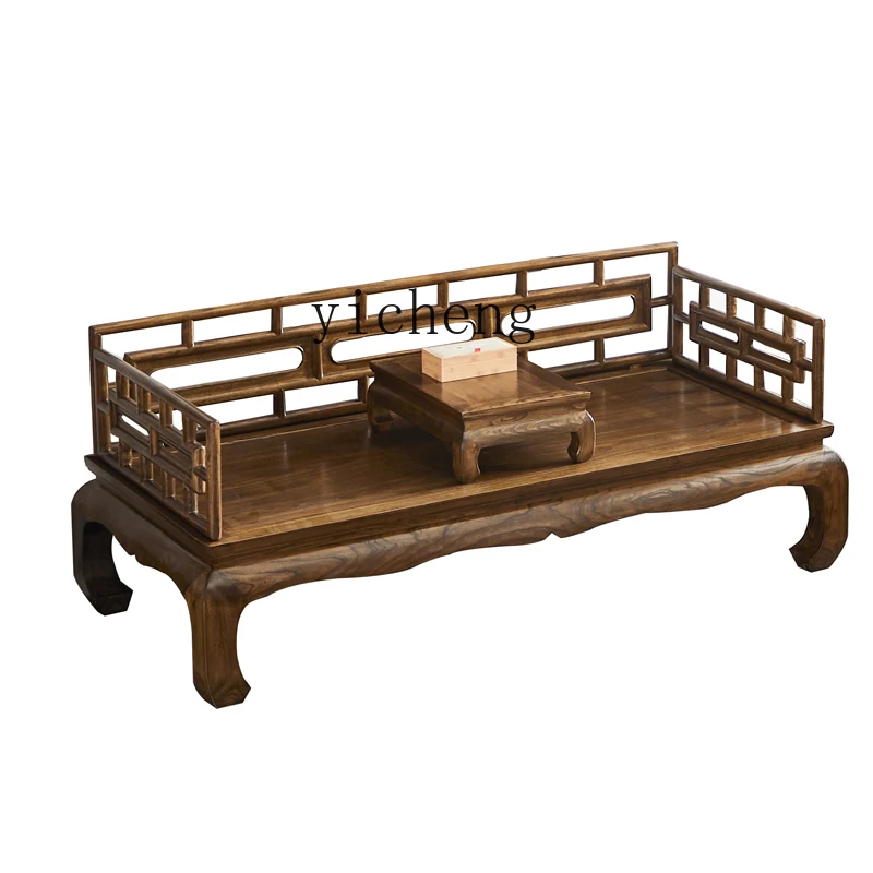 

FY Old Elm Wood Sofa Luohan Bed Solid Wood Living Room Classical Bed Couch