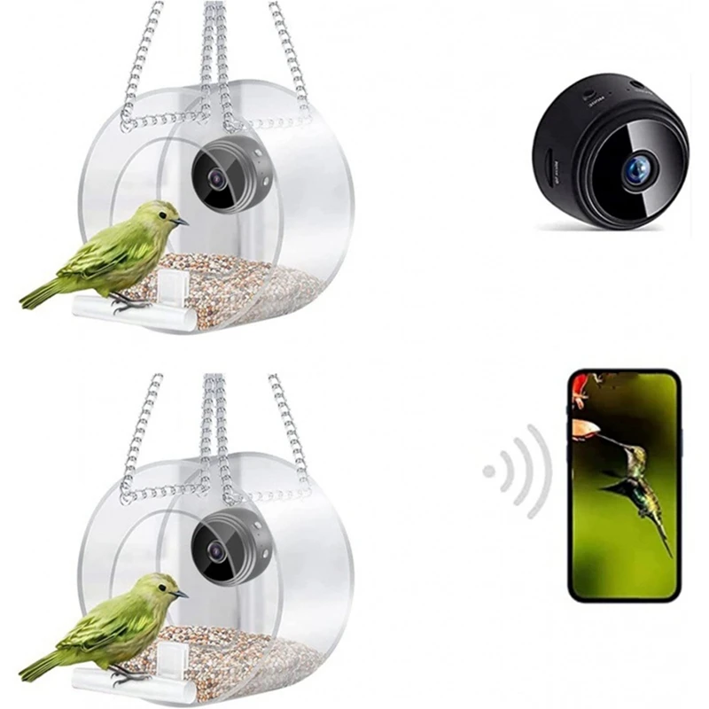 Bird Feeder With Camera, Bird Watching Camera As Shown For Outdoor Bird Watching & Capture Photos A