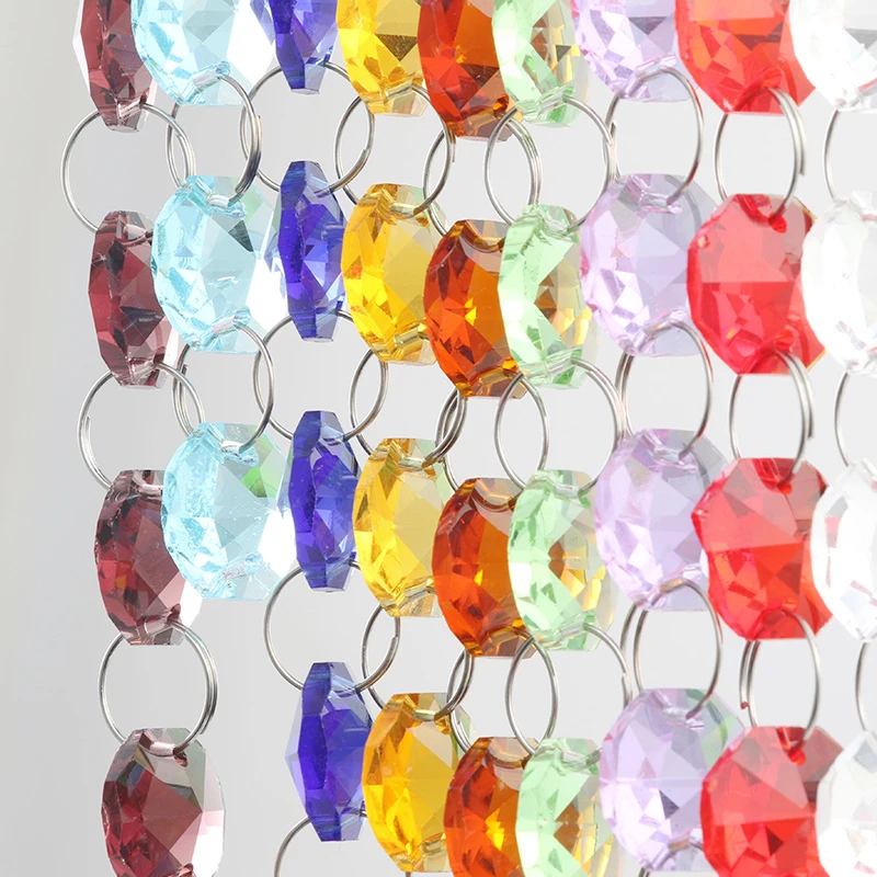1m Crystal Glass Window Christmas Party Decoration Garland Curtain Pendant Romantic Wedding Decoration
