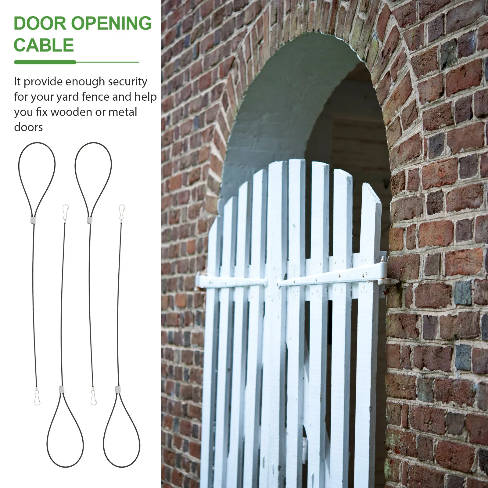 

4 Pcs Anti-fall Rope Light Decoration Latch Pull Cord Zipper Adjustable Gate Cable Stainless Steel Opener