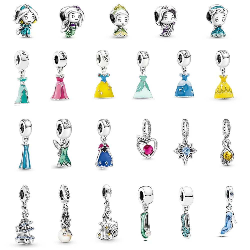 

Hot selling Sterling Silver S925 Disney Princess DIY Charm Children's Gift