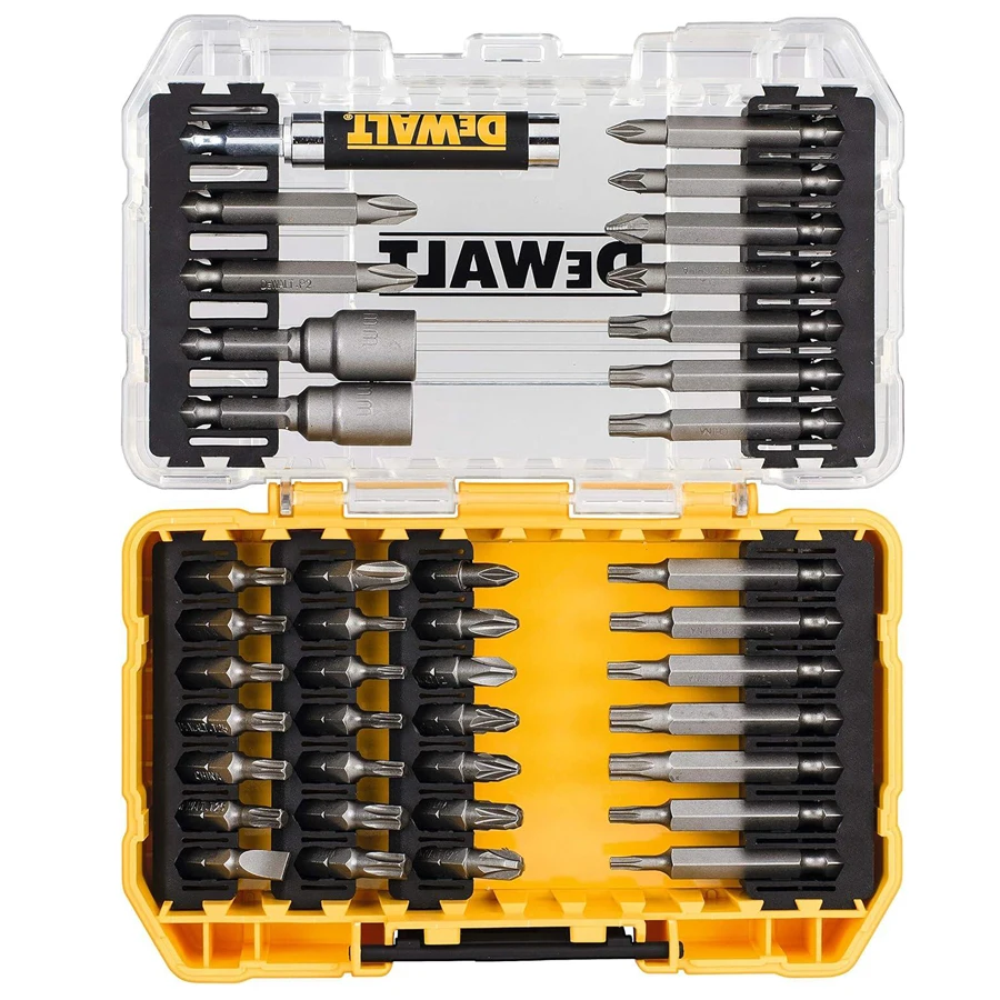 Imagem -03 - Dewalt Impacto Chave de Fenda Bit Conjunto com Case Resistente Case Resistente Tstand Caddy Drill Bits Driver Definir Acessórios Dt70705 40 Pcs