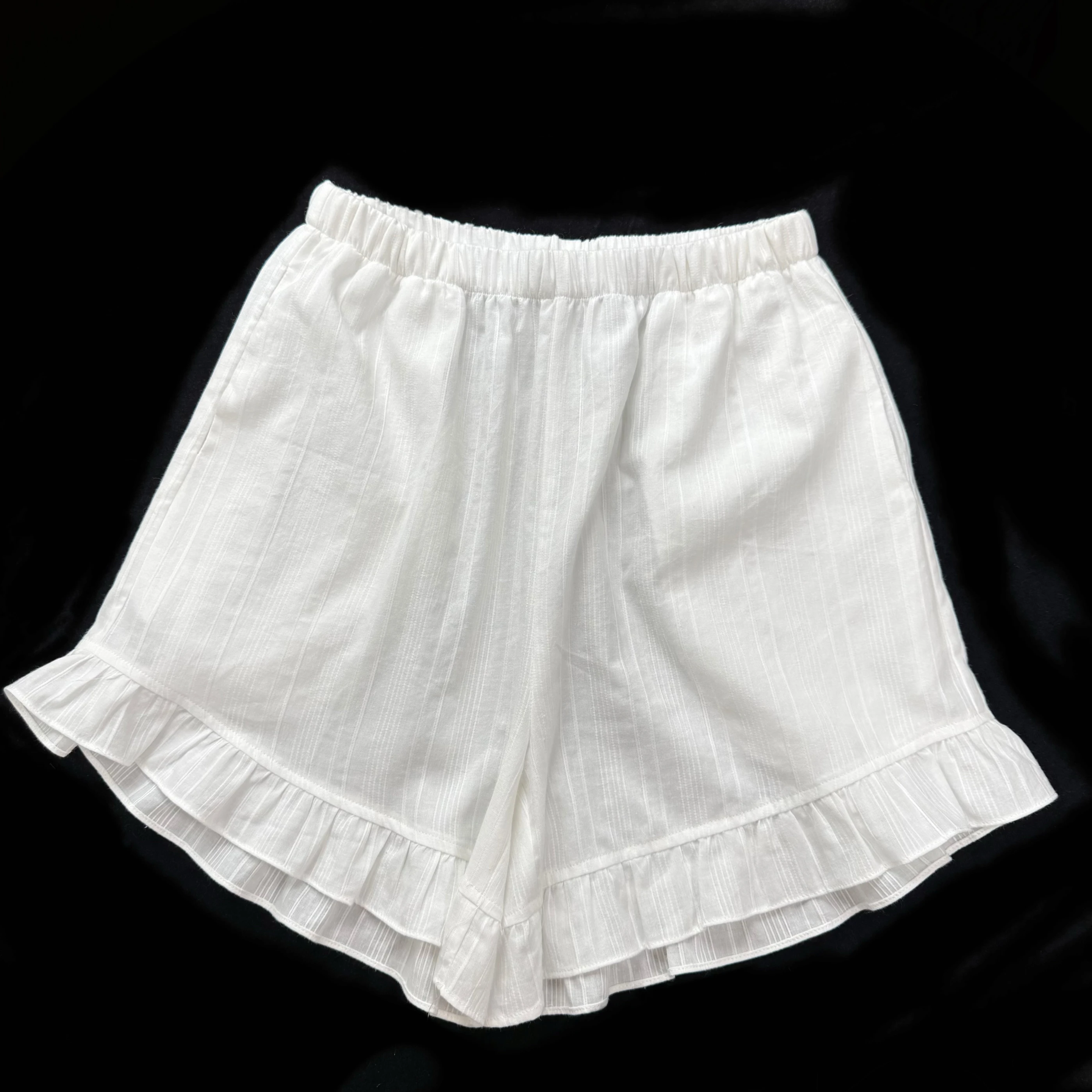 Pure Cotton French Lace Short-sleeved Pajamas Sweet Girl Lapel Casual Comfortable Soft Loungewear Set