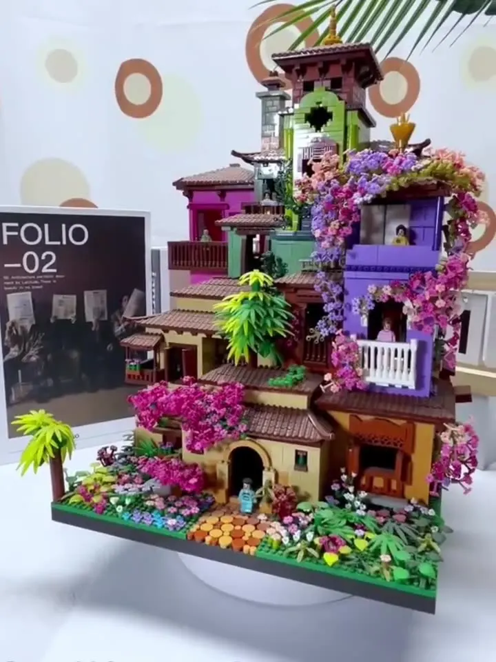 818 매직 빌라 하우스 6180피스 마이크로 그라뉼 블록 건축 모델 DIY 창의적 장식품 성인 및 수집가용