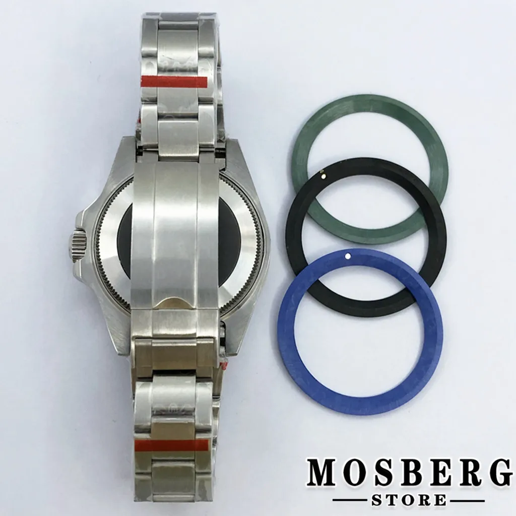 44mm Watch Case Solid 904L Stainless Steel Sapphire Glass For NH35 NH36 ETA2836 Miyota8205 8215 821A ETA2824 PT5000 Movement