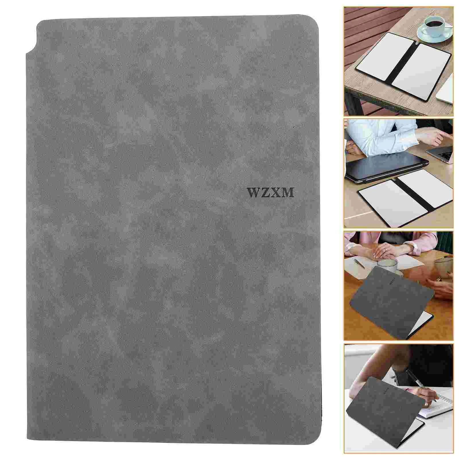 Quadro pequeno portátil para estudantes, caderno de apagamento seco, em branco Pu, regravável, Office Write, quadro branco