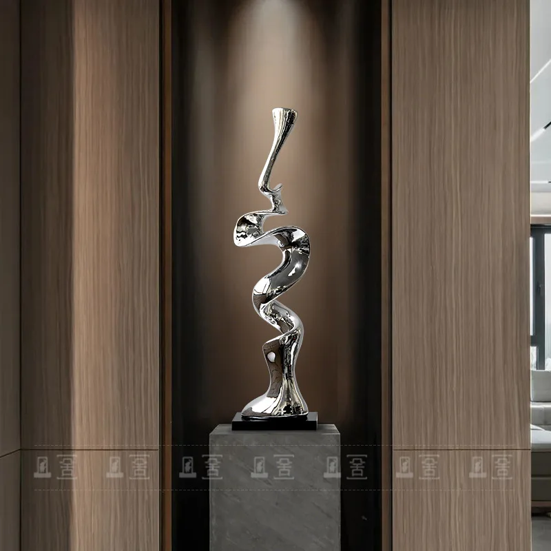 HYS modern minimalist light luxury waist strap with a wealth of abstract art ornaments, living room entryway office home