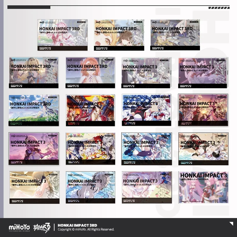 Sunsyea Honkai Impact 3e officiële merchandise miHoYo originele authentieke CG-serie illustratie ansichtkaart 40-delig - afbeelding 2