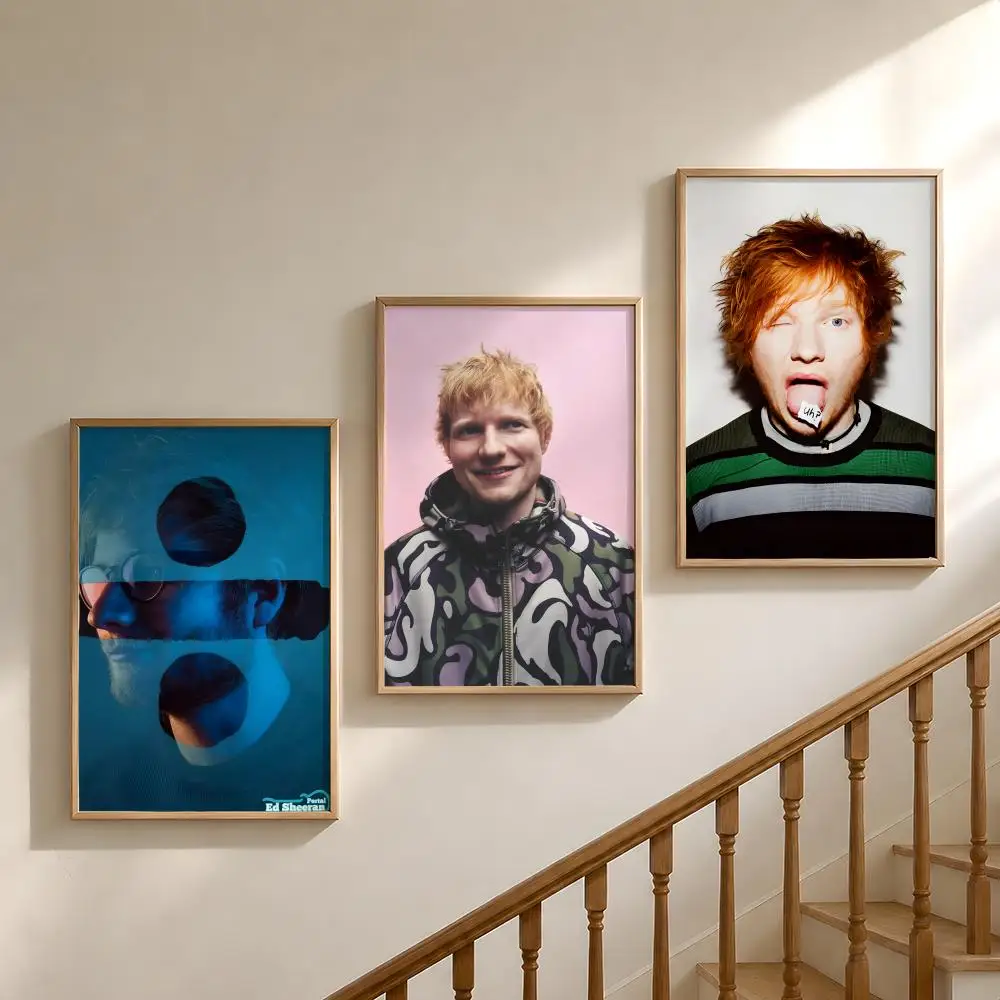Singer E-Ed S-Sheeran Shape of You Poster Waterproof HD Modern Peel And Stick Wall Decor Bedroom Living Room Dorm Office