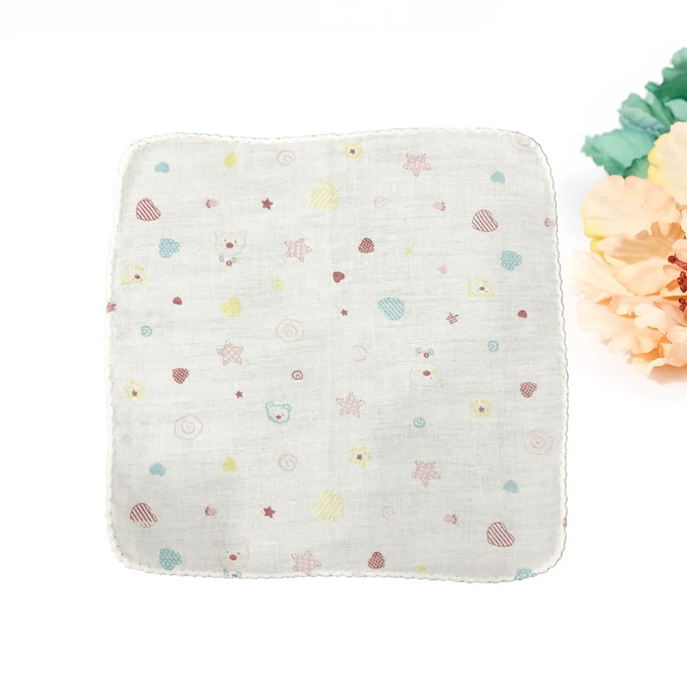 1 pièces bébé 31x31cm coton gaze salive serviette florale carré doux absorbant visage lavage tissu bavoirs serviette bébé bavoirs carré écharpe