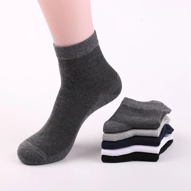 

3 Pairs Men's Cotton Socks Four Seasons Casual Harajuku Comfortable Business Ankle Breathable Net Socks Soft Simple Fashion