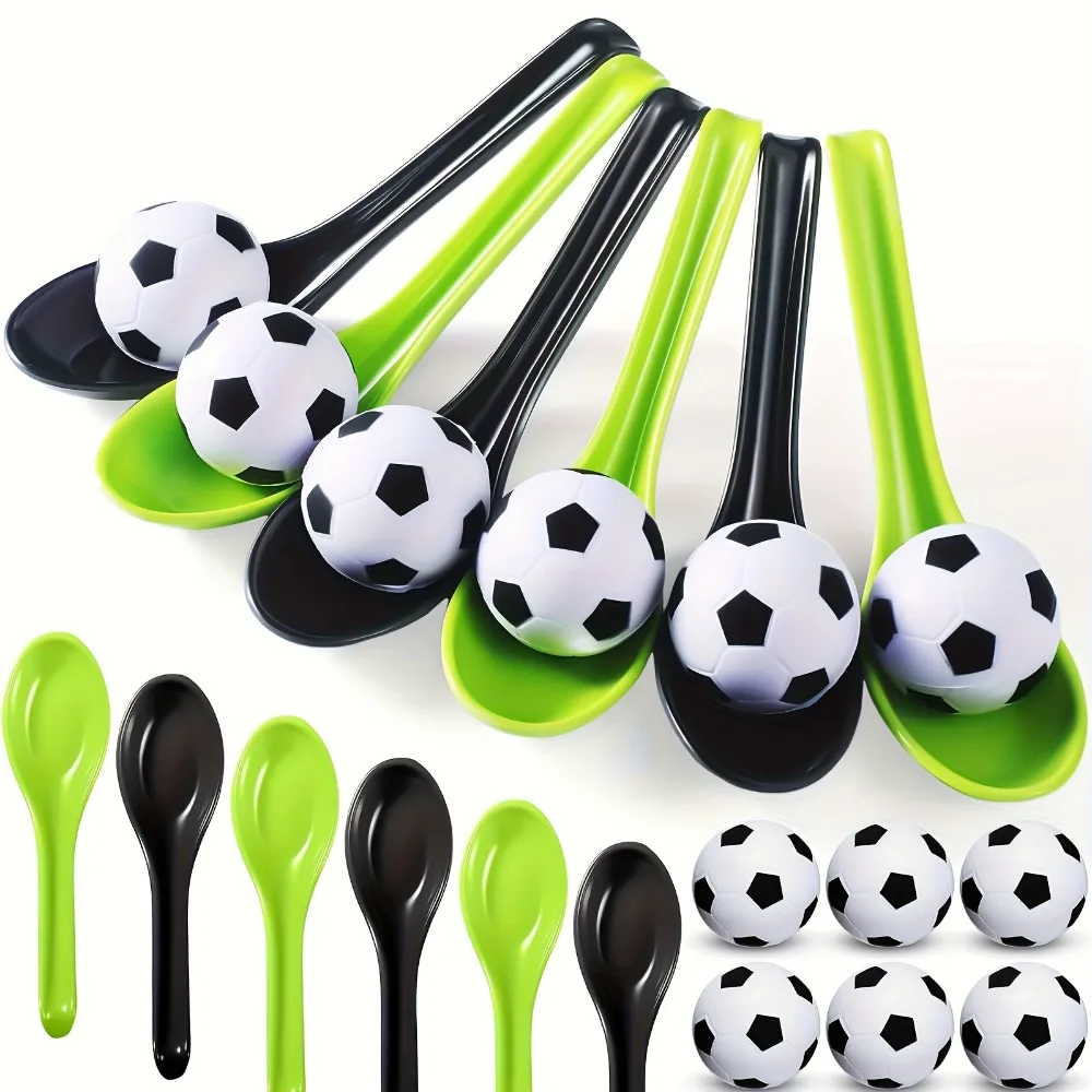 مجموعة ألعاب سباق كرة القدم والملعقة، لعبة حفلات الكرة، لعبة تتابع الحديقة الخارجية للأطفال والكبار، لعبة رياضية للمدرسة والحفلات اليومية