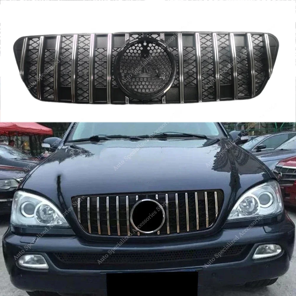 For Mercedes W163 ML-Class GT STYLE FRONT BUMPER BAR GRILLE ML320 ML350 ML270 ML400 ML430 CDI 1998-2004 Racing GRILLE Bodykit