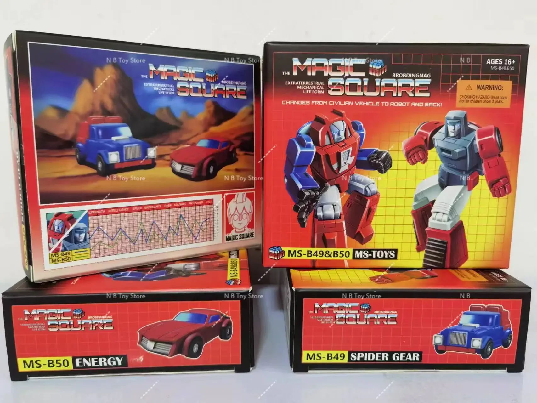 Figurines d'action MS-TOYS MS-B49 GEAR, MS-49A 2.0, chargeur éolien, MSB49, MSB50, 2 pièces/jeu, G1, Transformable, MP, à collectionner