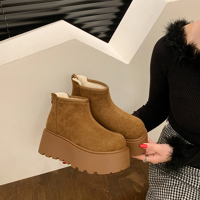 Botines blancos Australia zapatos de invierno para mujer botas-mujeres bajas Lolita nieve 2026 botas Lolita para mujer zapatos femeninos pie de invierno