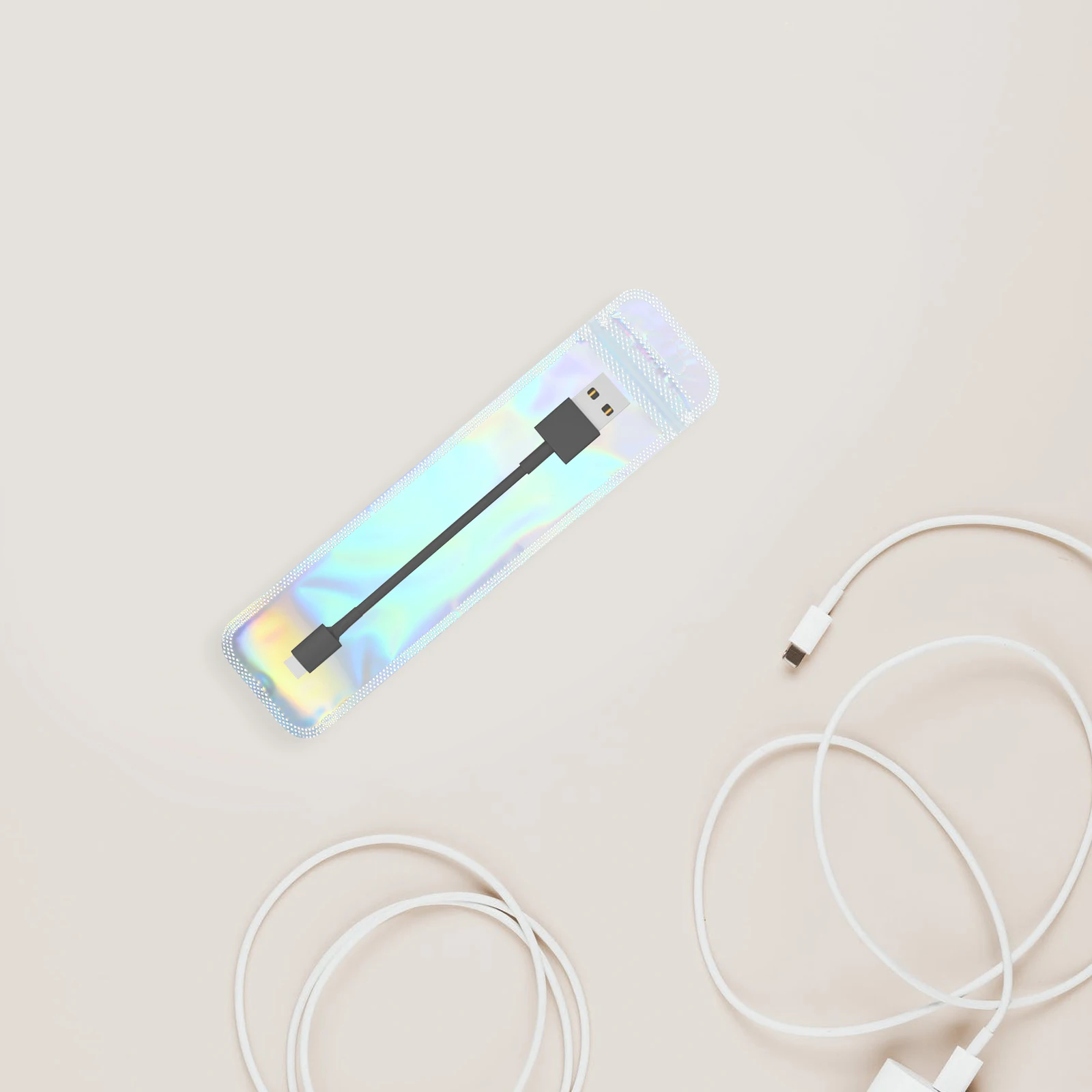 

100pcs Self-Sealing Bags Reusable PP Material Clear Front Packaging for Lip Gloss Jewelry Cosmetics Pens Travel Storage Bag