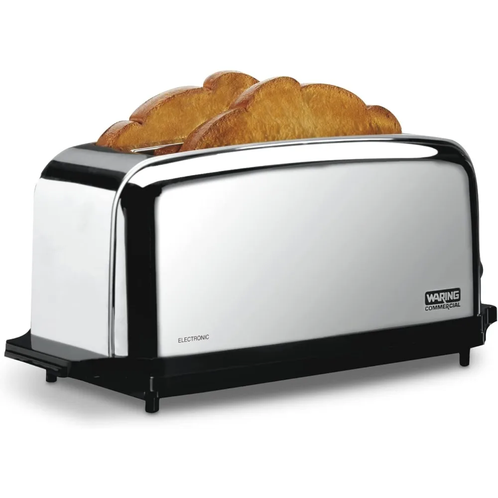 Commercial WCT704 4 Slice Extra Long Slot Light Duty Pop-Up Toaster, 120V, 5-15 Phase Plug