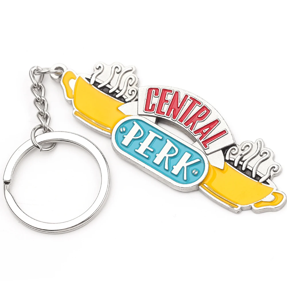 American TV show Friends Keychain Central Perk Coffee Time Pendant Key Chain For Best Friend Car Keyring llavero Jewelry Gifts