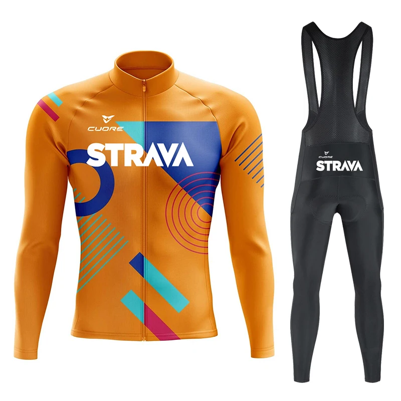 CUDRE STRAVA Road Cycling Tights Man Men's Cycling Set Triathlon Suit Bicycle Bib Shorts Mountain Bikes Mtb Men's Clothing Cycle